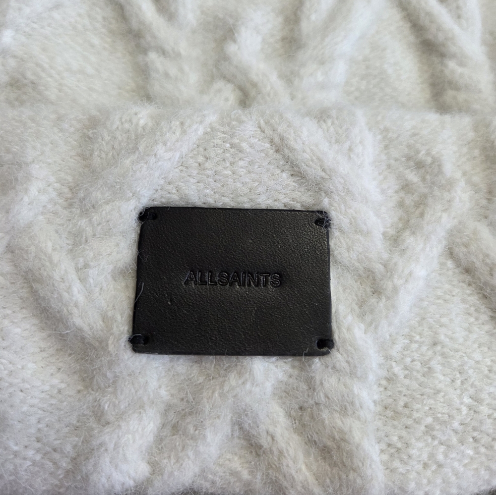 ALLSAINTS Wool Blended Cable Beanie & Scarf Gift Box - Picture 3 of 9